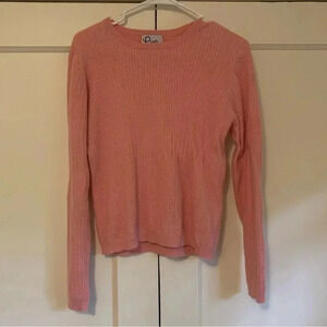 Lily Pulitzer 100% Cashmere Pink Cable Knit Sweater